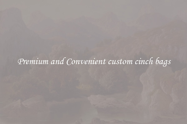 Premium and Convenient custom cinch bags