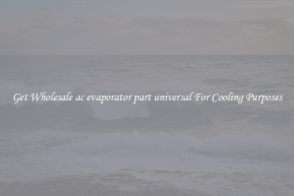 Get Wholesale ac evaporator part universal For Cooling Purposes