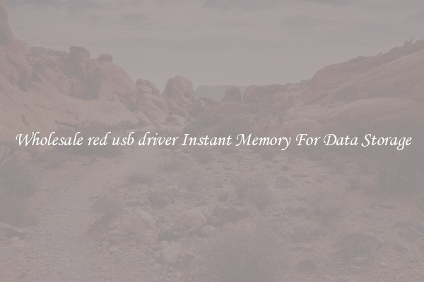 Wholesale red usb driver Instant Memory For Data Storage