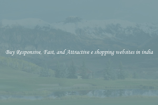 Buy Responsive, Fast, and Attractive e shopping websites in india