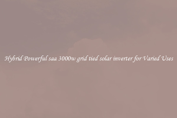 Hybrid Powerful saa 3000w grid tied solar inverter for Varied Uses