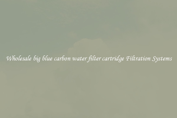 Wholesale big blue carbon water filter cartridge Filtration Systems