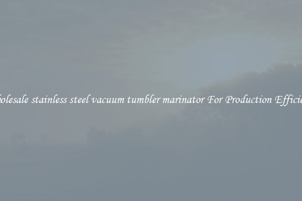 Wholesale stainless steel vacuum tumbler marinator For Production Efficiency