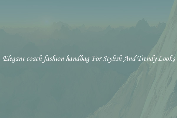 Elegant coach fashion handbag For Stylish And Trendy Looks