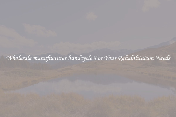 Wholesale manufacturer handcycle For Your Rehabilitation Needs