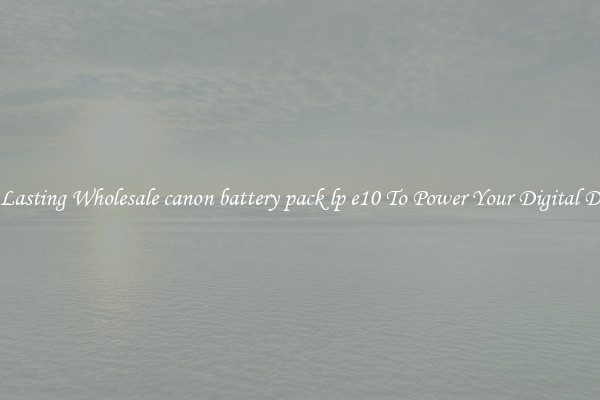 Long Lasting Wholesale canon battery pack lp e10 To Power Your Digital Devices