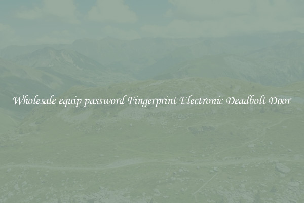 Wholesale equip password Fingerprint Electronic Deadbolt Door 