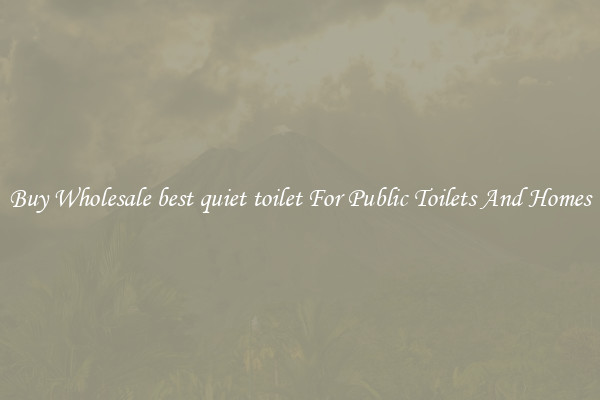 Buy Wholesale best quiet toilet For Public Toilets And Homes