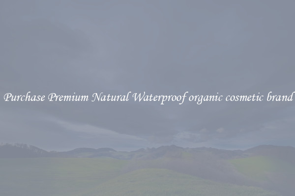 Purchase Premium Natural Waterproof organic cosmetic brand