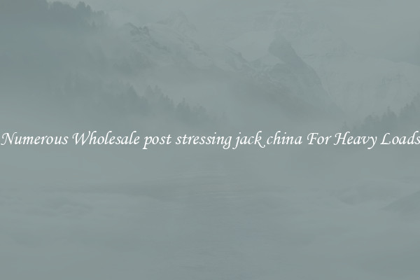Numerous Wholesale post stressing jack china For Heavy Loads